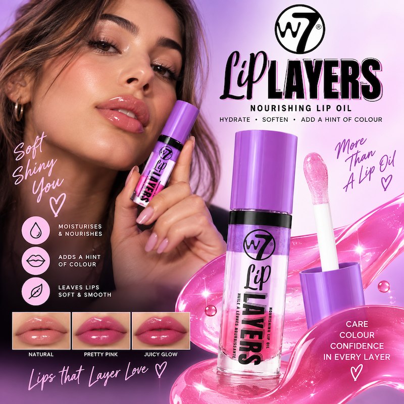 W7 Lip Layers Nourishing Lip Oil - 8ml